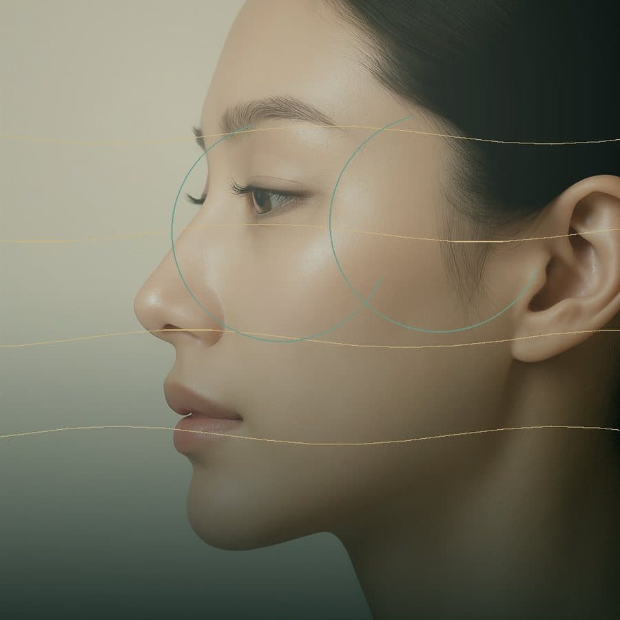 Face image representing head and neck reconstruction
